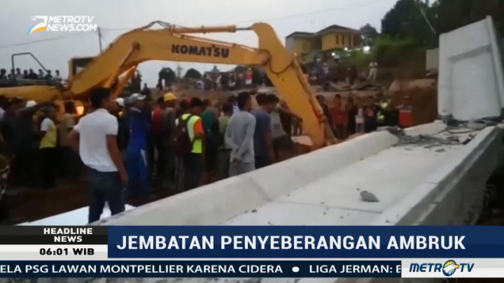 Jembatan Tol Bocimi Ambruk, Seorang Pekerja Tewas