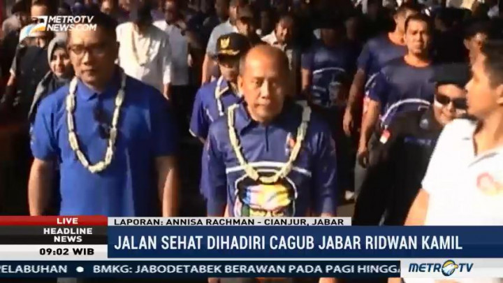Ridwan Kamil Hadiri Jalan Sehat Partai NasDem di Cianjur