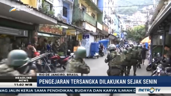 Ada Baku Tembak, Tentara Tutup Jalan-jalan di Rio de Janeiro