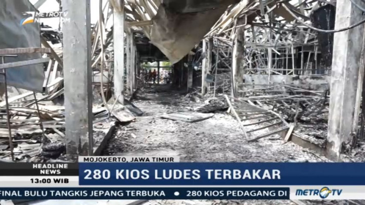 Pascakebakaran, Aktivitas Pasar Benteng Pancasila Mojokerto Terhenti Total