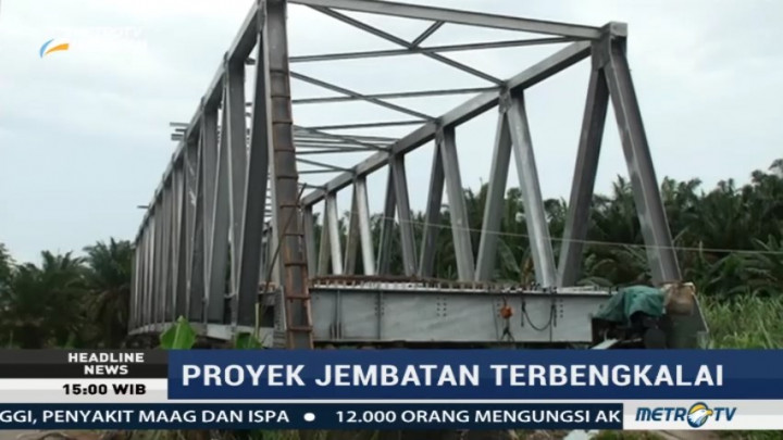 Proyek Jembatan Sei Magung Terbengkalai