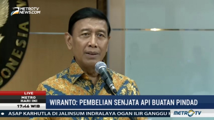Wiranto Klarifikasi Pernyataan Panglima TNI Soal Pembelian 5 Ribu Senjata