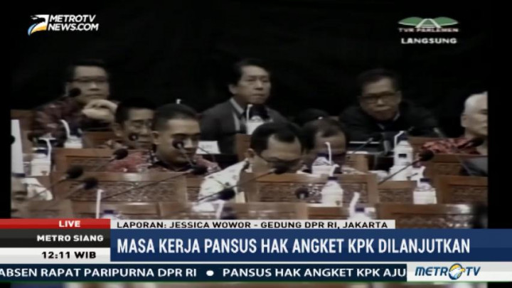 Rapat Paripurna DPR Setuju Masa Kerja Pansus Angket KPK Diperpanjang