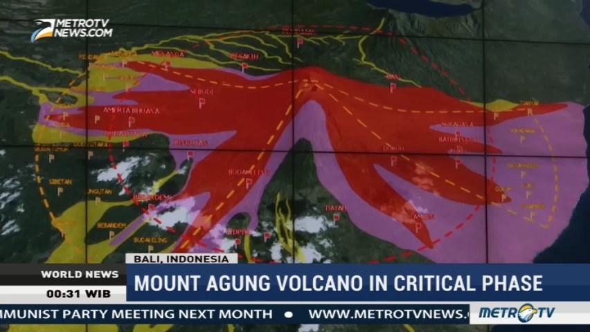 Mount Agung Volcano in Critical Phase