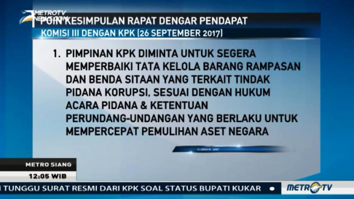 Ini Empat Poin Kesepakatan Komisi III-KPK