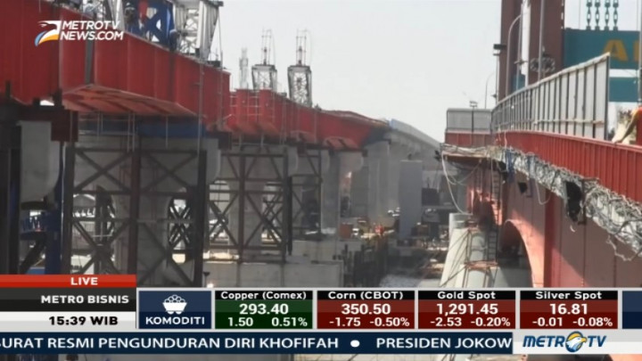 Progres Pembangunan LRT Palembang Capai 60 Persen