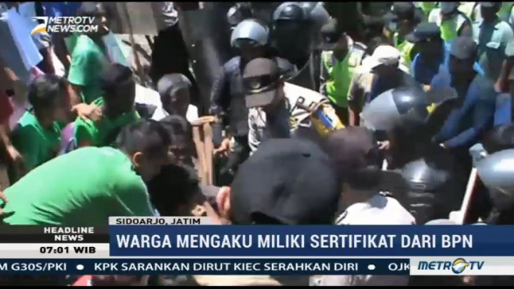 Eksekusi Lahan di Kedungrejo Diwarnai Perlawanan Warga