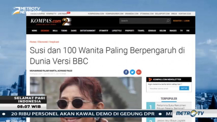 Menteri Susi Masuk Daftar 100 Wanita Paling Berpengaruh Versi BBC