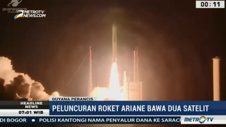Roket Ariane 5 Luncurkan Dua Satelit Komunikasi ke Luar Angkasa