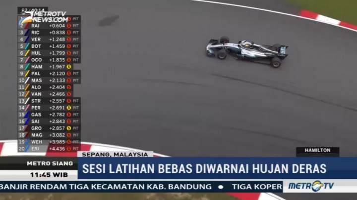 Duo Ferrari Dominasi Latihan Bebas 2 GP Malaysia
