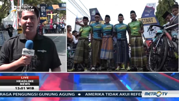 Pembalap ITdBI 2017 Diajak Gunakan Sarung di Etape ke-4