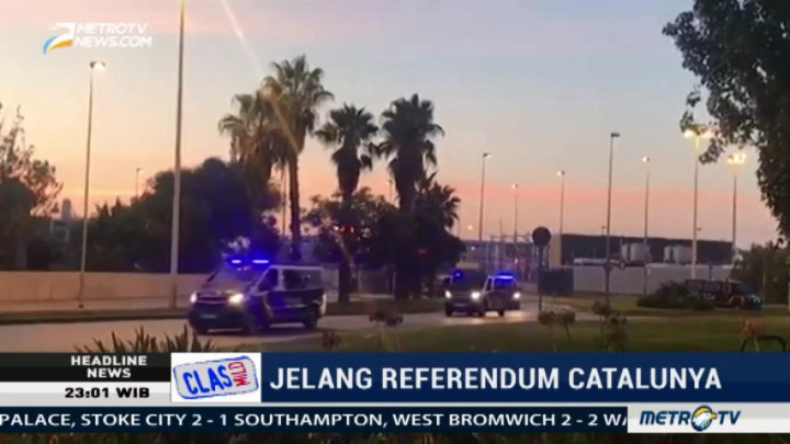 Penjagaan di Barcelona Diperketat Jelang Referendum Catalunya