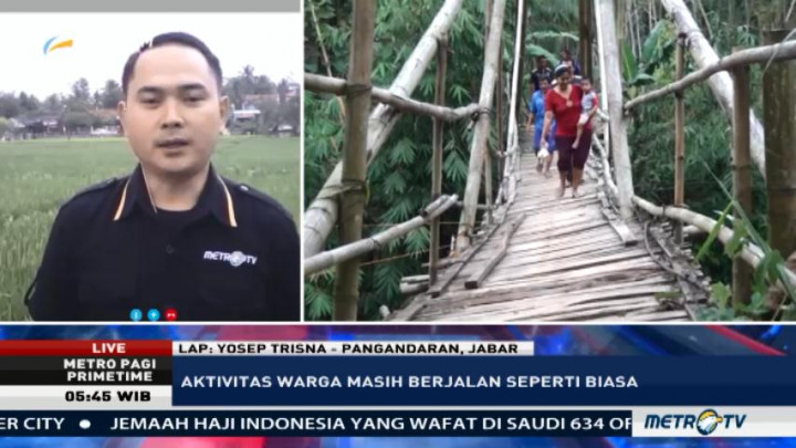 Jembatan Ambruk, Aktivitas Dua Dusun di Pangandaran Terganggu