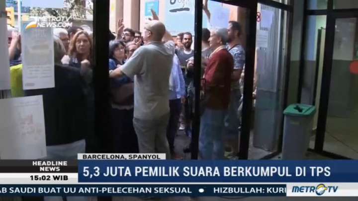 Jutaan Pemilik Suara Berkumpul untuk Tentukan Nasib Catalunya