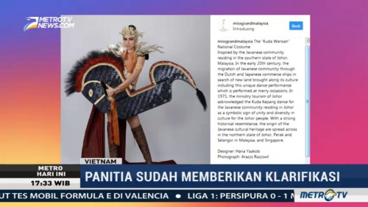 Heboh Kostum Kuda Lumping Miss Grand Malaysia