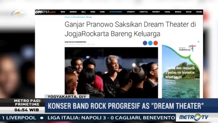 Ganjar Pranowo Saksikan Konser Dream Theater