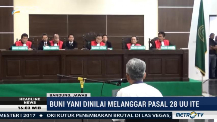 Buni Yani Dituntut Dua Tahun Penjara