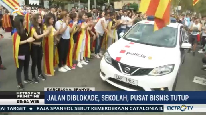 Pelajar Barcelona Kecam Aksi Kekerasan di Referendum Catalonia