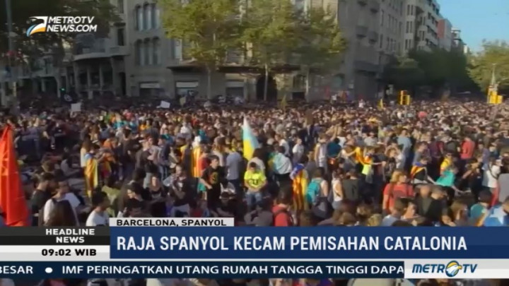 Raja Spanyol Kecam Pemisahan Catalonia