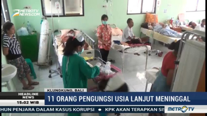 11 Meninggal & 370 Pengungsi Gunung Agung Terserang Penyakit