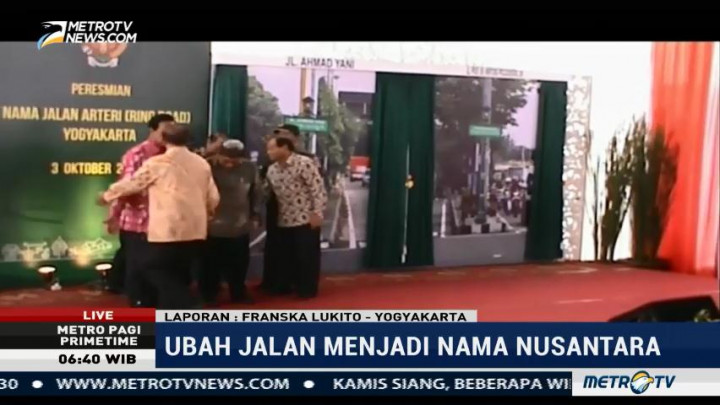 Ubah Nama Jalan, Sri Sultan Sebut Ini Bentuk Rekonsiliasi Kultural Bangsa