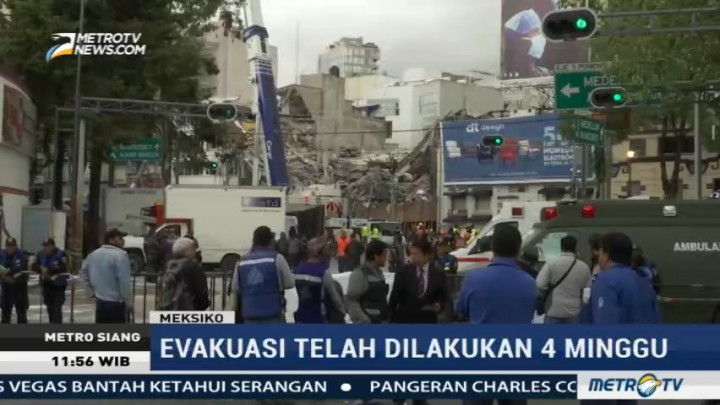Evakuasi Korban Gempa Meksiko Dihentikan
