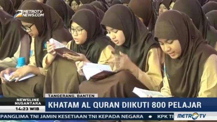 Pelajar SMP di Tangerang Khatam Al-Quran Massal