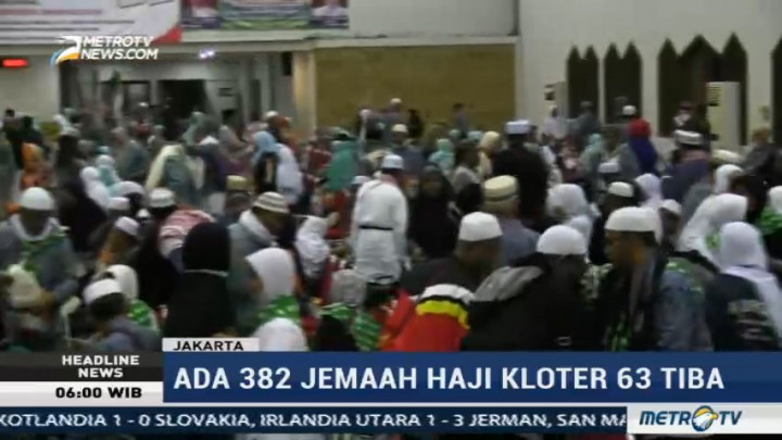 382 Haji Kloter 63 Debarkasi Jakarta Tiba di Tanah Air