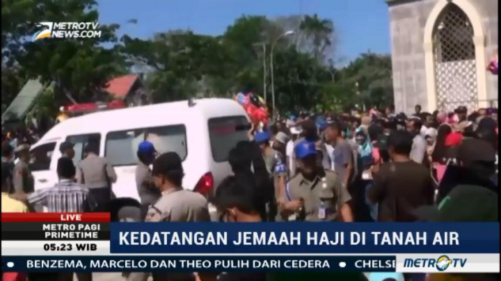 Penjemputan Jemaah Haji di Makassar Sempat Ricuh