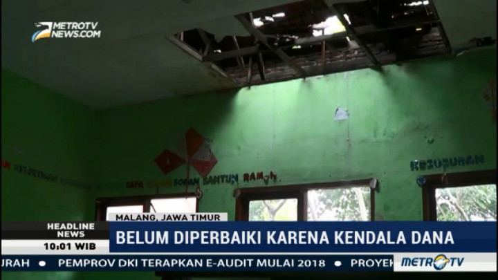 Ruang Kelas Rusak di Malang Belum Tersentuh Perbaikan