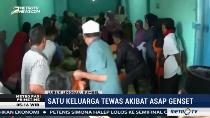 Satu Keluarga di Lubuklinggau Tewas Keracunan Asap Genset