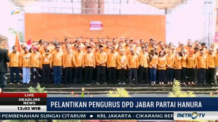 Partai Hanura Lantik 125 Pengurus DPD Jabar