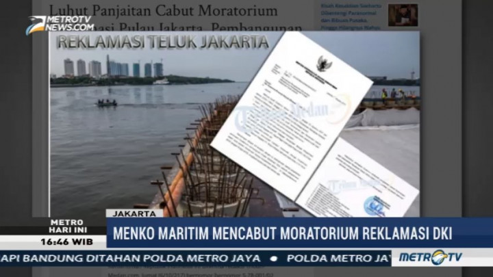 Menko Maritim Cabut Moratorium Reklamasi Teluk Jakarta