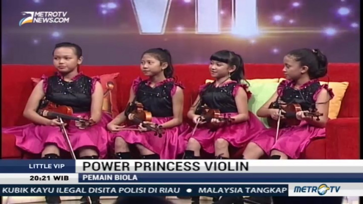 Aksi Power Princess Violin Bermain Violin Sambil Menari