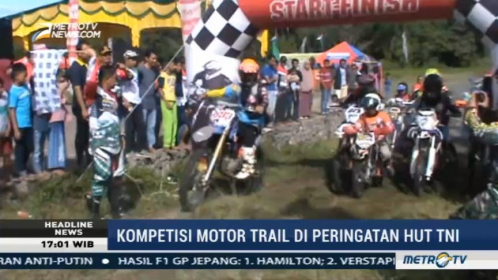 Kodim 0312/Padang Gelar Kompetisi Motor Trail di Peringatan HUT ke-72 TNI