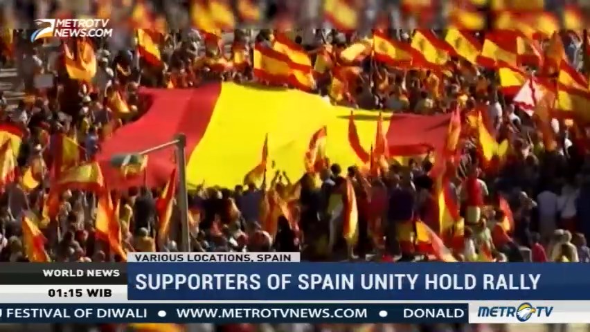 Supporters of Spain's Unity Hold Rally in Barcelona