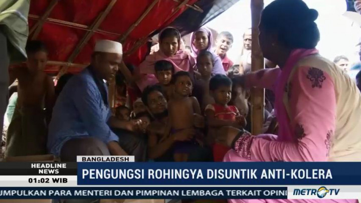 650 Ribu Anak-anak Pengungsi Rohingya  Diberi Vaksin Kolera