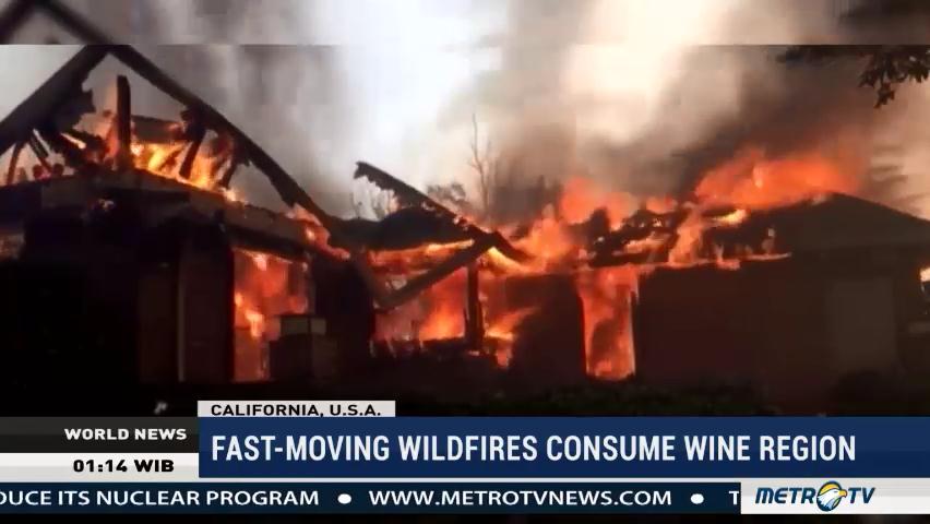 Fast-Moving Wildfires Consume California's Wine Region