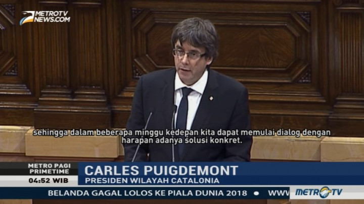 Presiden Catalonia Tunda Deklarasi Kemerdekaan