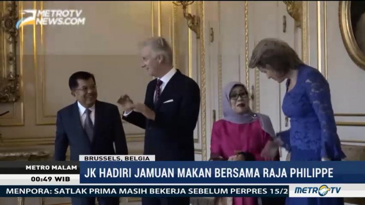 JK Hadiri Jamuan Makan Siang bersama Raja Philippe
