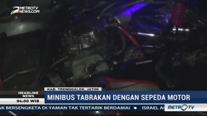 Dua Pengendara Motor Tewas Akibat Tabrakan dengan Minibus di Trenggalek
