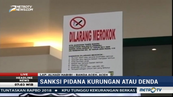 Perda Larangan Merokok di Aceh Belum Sepenuhnya Dipatuhi