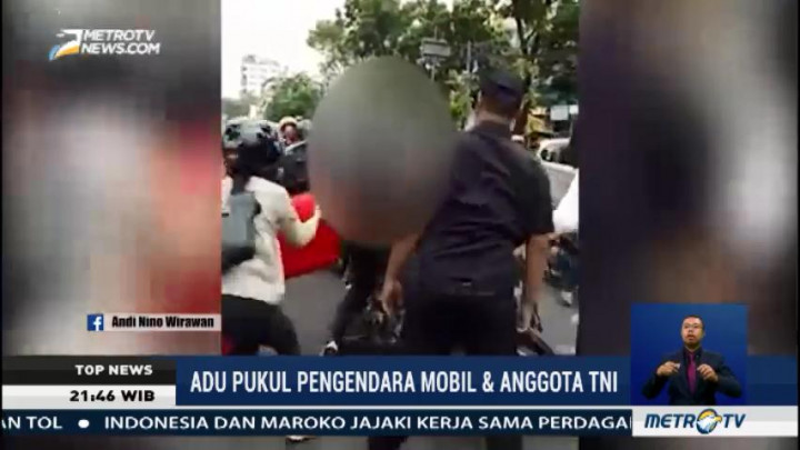 Buang Sampah Sembarangan, Pengemudi Mobil dan Anggota TNI Adu Pukul