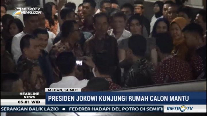Presiden Jokowi Kunjungi Rumah Calon Mantu di Medan