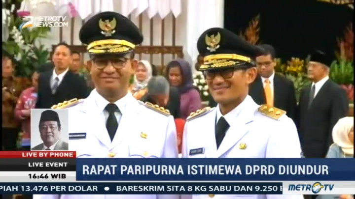 Pidato Perdana Anies di DPRD Diundur