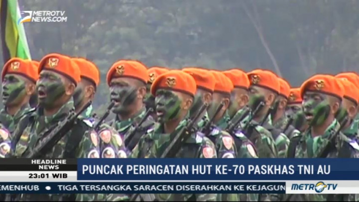 Demonstrasi Serangan Udara Meriahkan HUT ke-70 Paskhas TNI AU