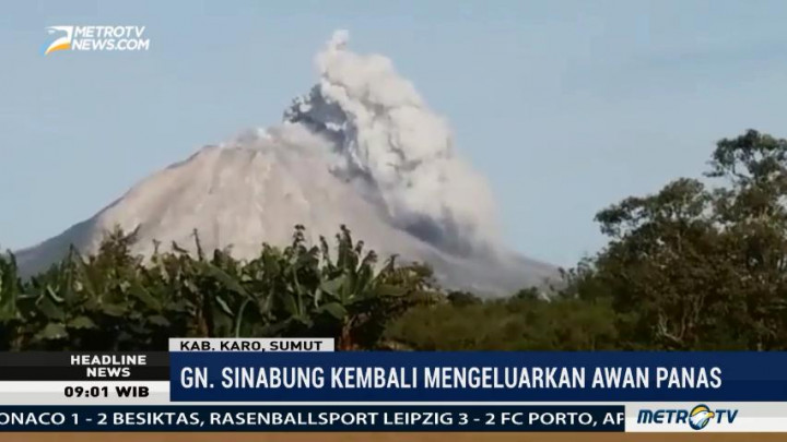 Gunung Sinabung Kembali Luncurkan Awan Panas