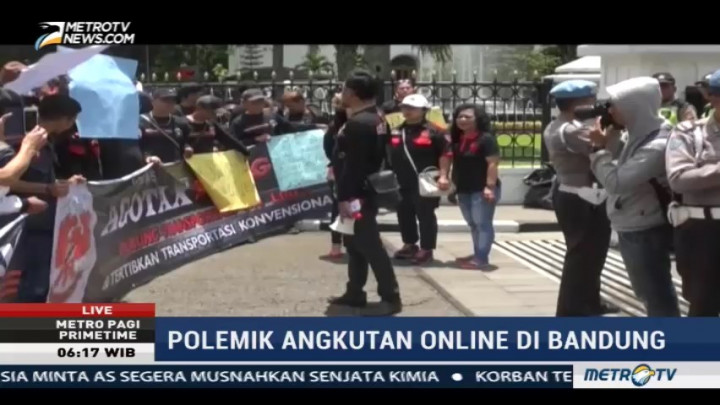 Angkutan <i>Online</i> di Bandung Sudah Kembali Beroperasi