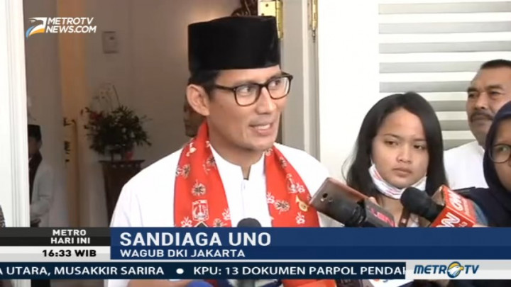 Sandiaga Uno Minta Warga DKI Bersabar Soal Reklamasi