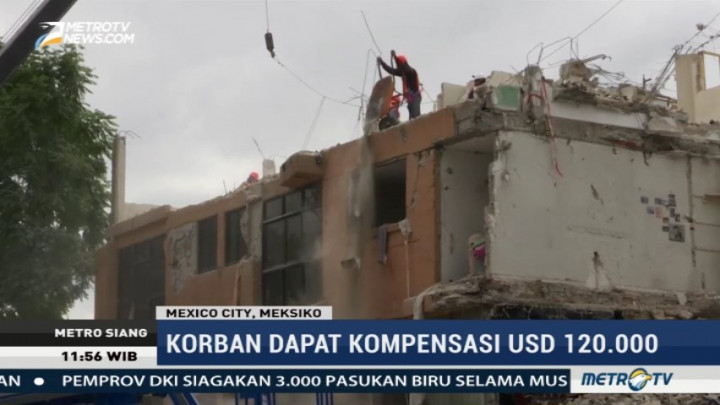 Pemerintah Meksiko Mulai Rekonstruksi Kota Pascagempa